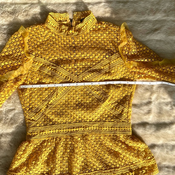 INA NWOT Size S Open-Stitched Yellow Top - Picture 6 of 7